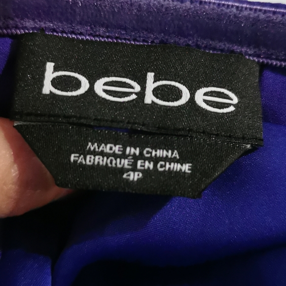 Bebe Strapless Purple dress 4P - Picture 2 of 2